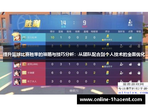 提升篮球比赛胜率的策略与技巧分析：从团队配合到个人技术的全面优化